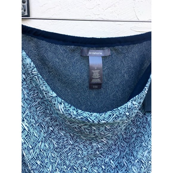 Liz Claiborne Layered Chiffon Skirt in Muted Blue - Picture 6 of 7